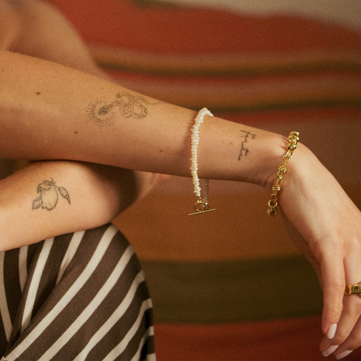Polly Knot Chain Bracelet 18ct Gold Plate
