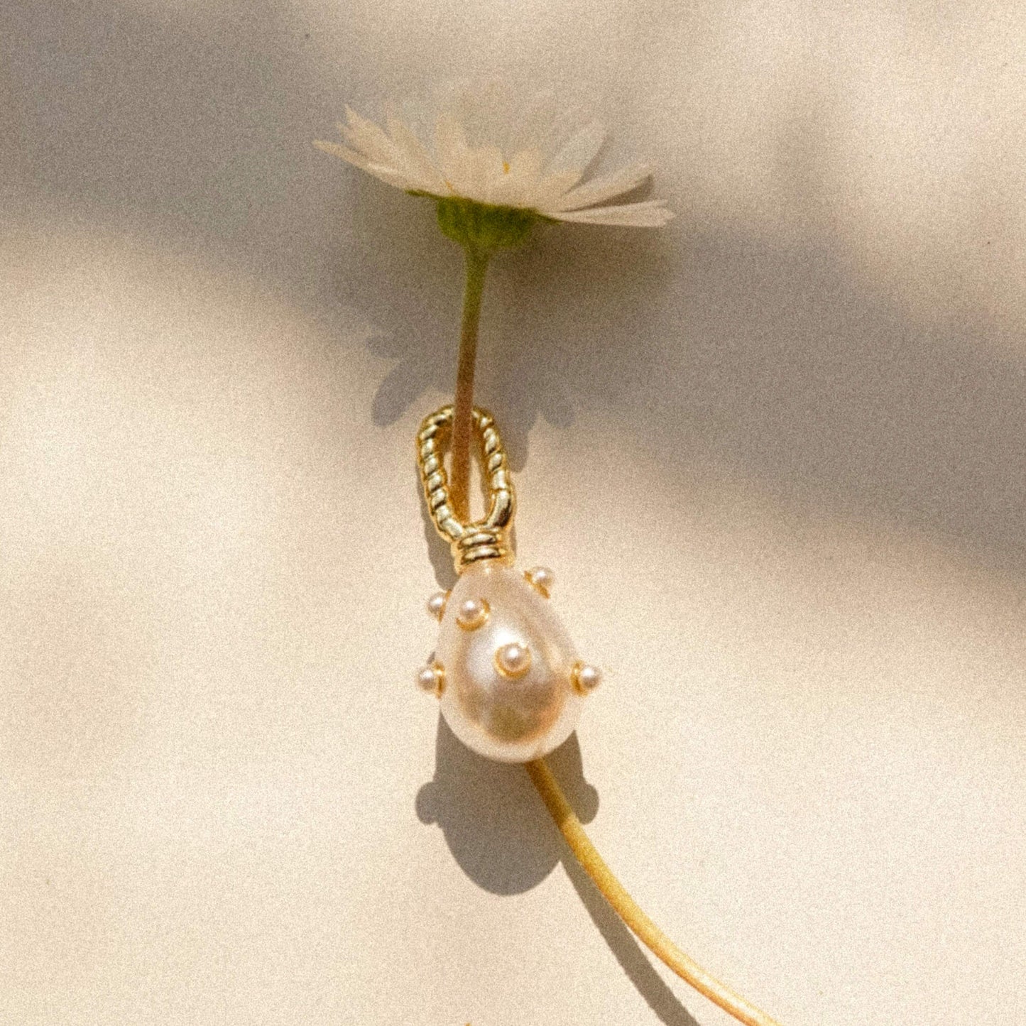 Shrimps Pearl Charm Bracelet 18ct Gold Plate