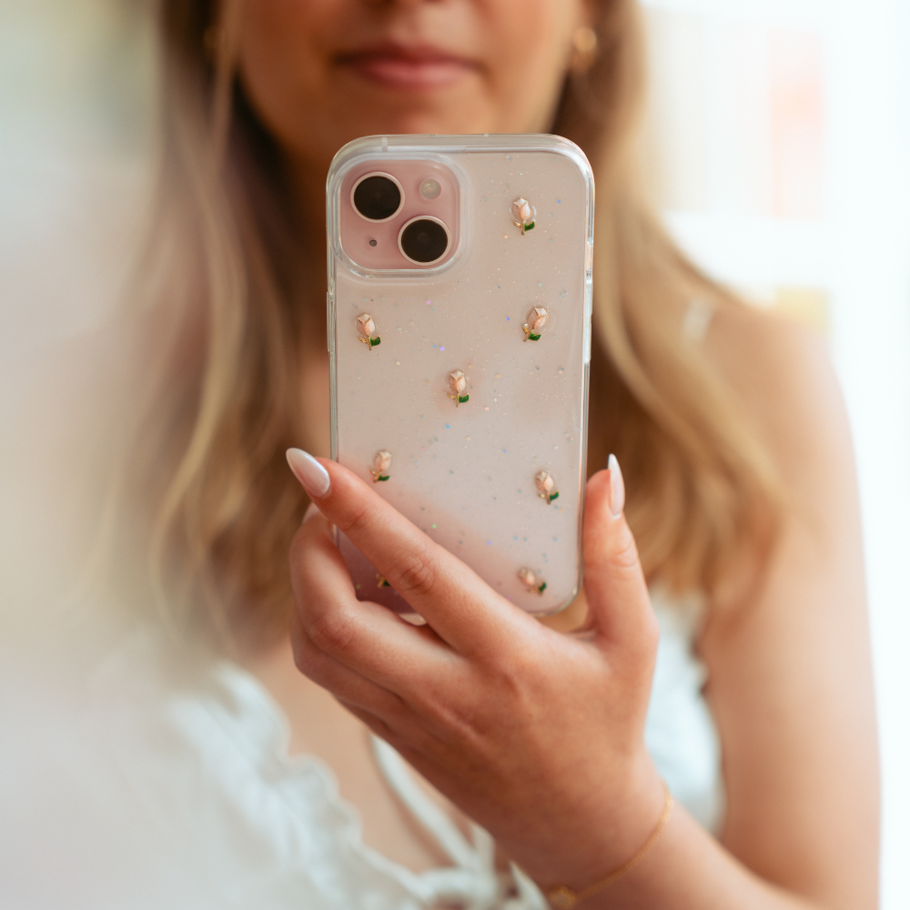 Cute Tulips Clear Phone Case