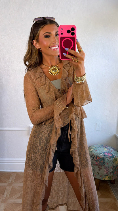 Vintage Chic Lace Kimono