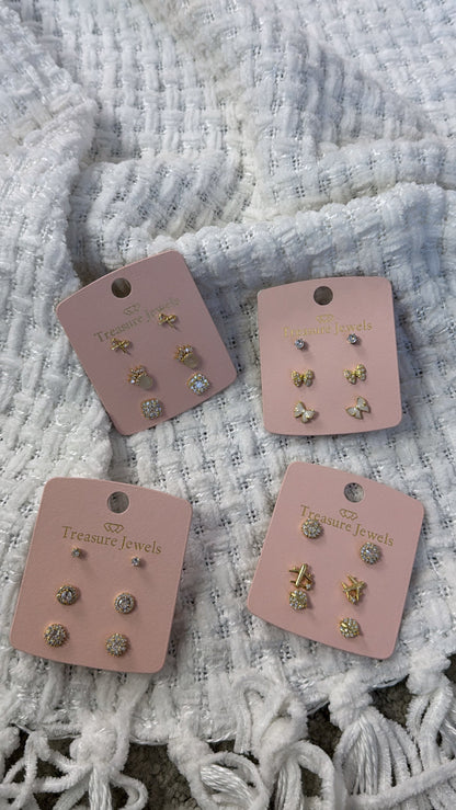 Treasure Jewels: Butterfly Stud Set Gold