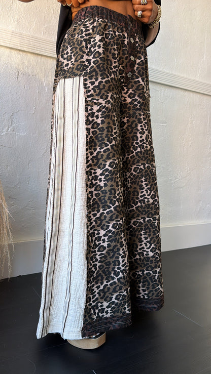 Street Style Leopard Pant, Chocolate