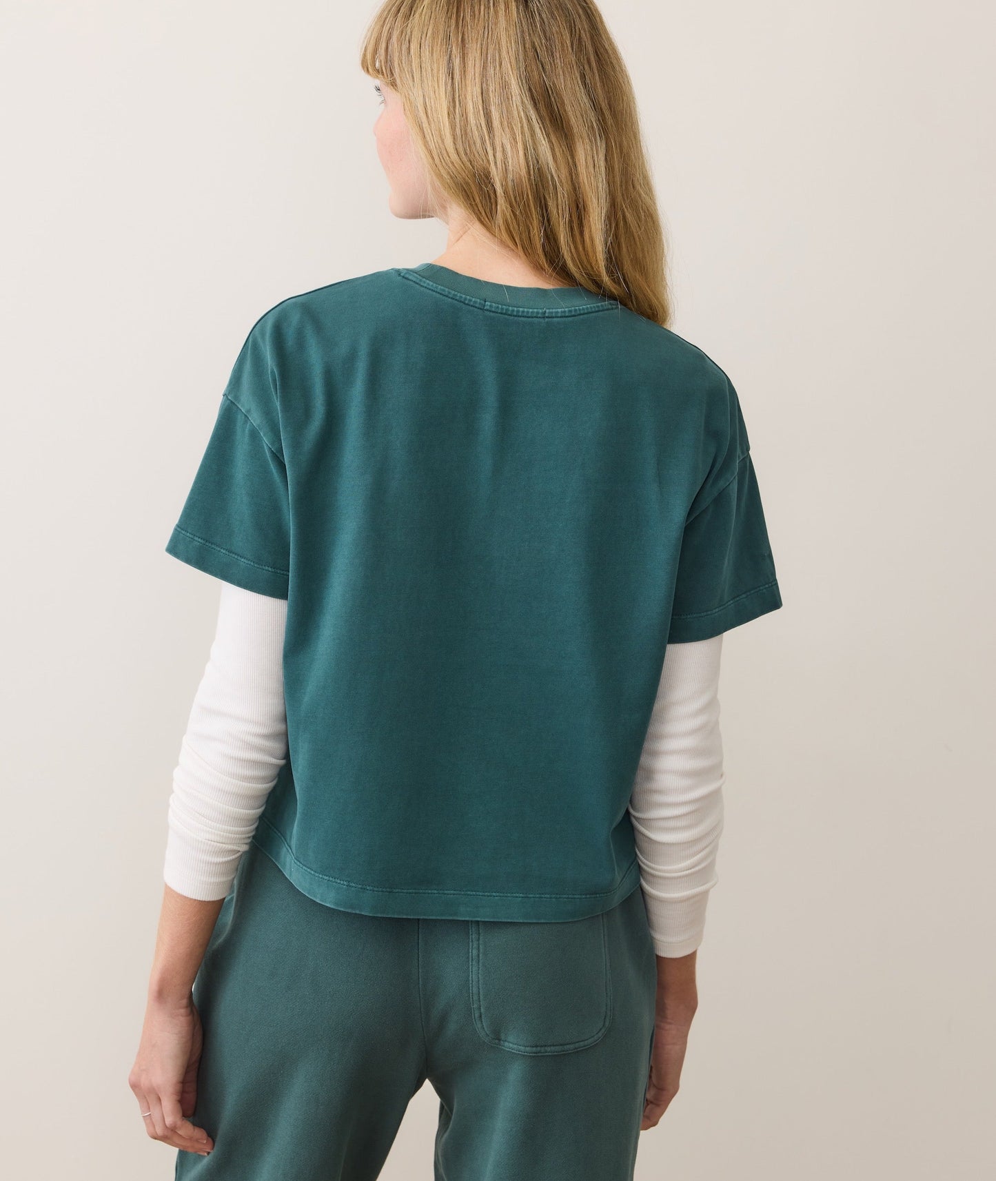 Women's Luxe Jersey Crew Tee in Rainforest