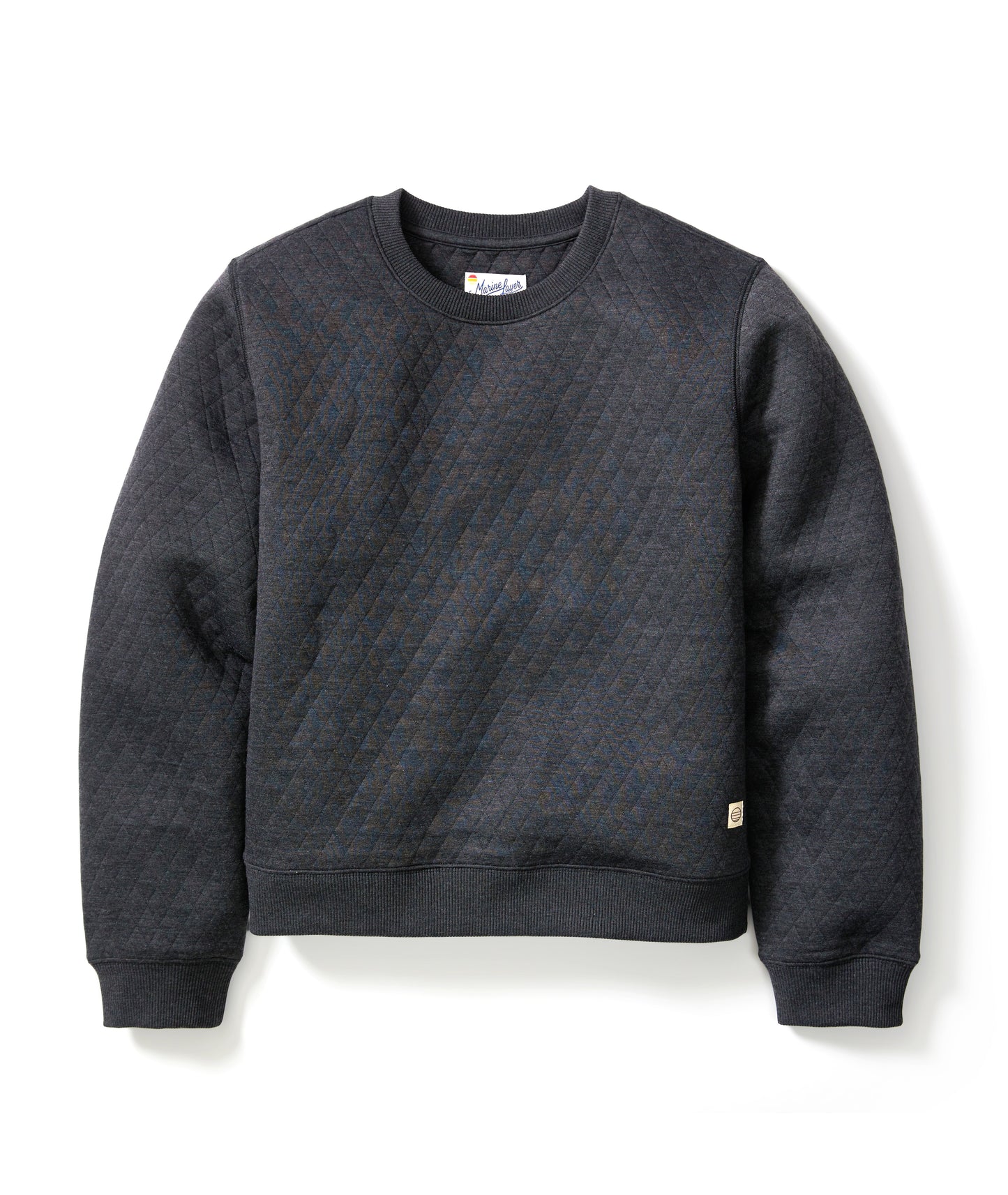 Women's Corbet Quilted Crewneck in Charcoal