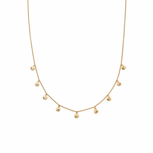 Fossil Charm Necklace 18ct Gold Plate