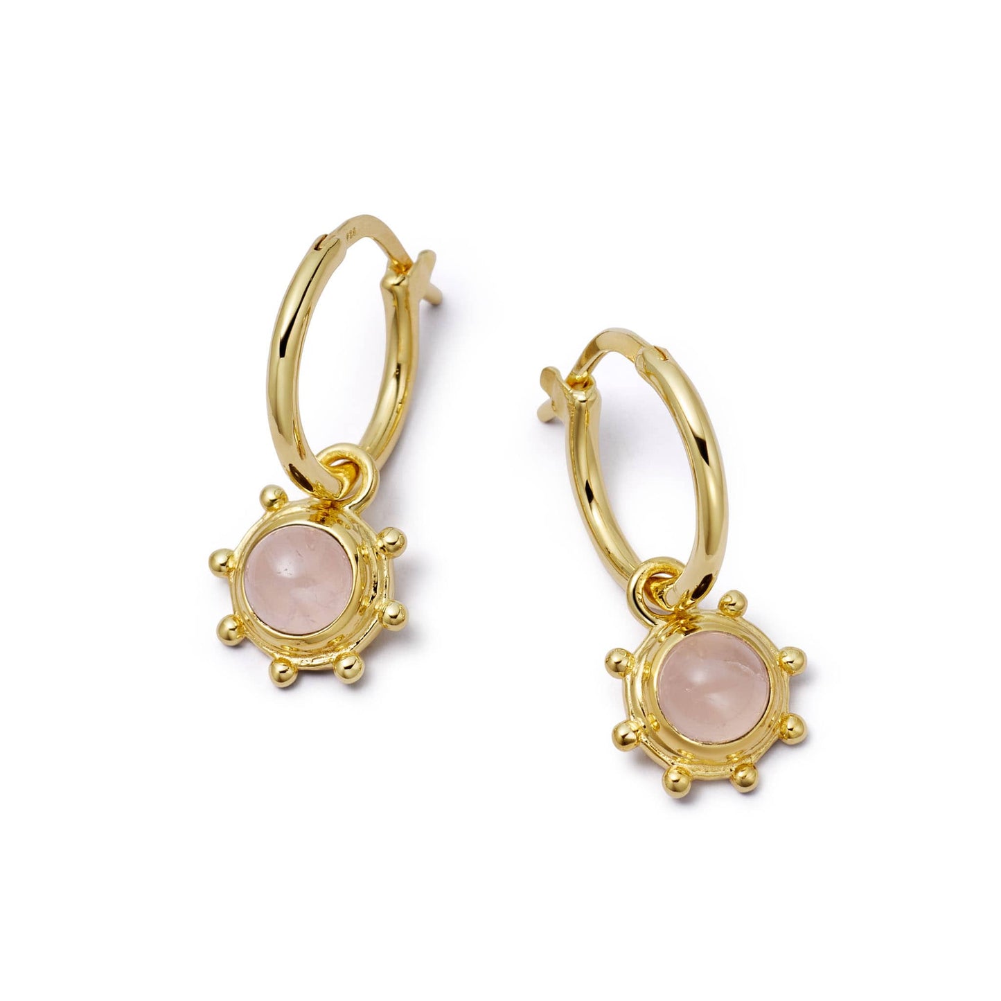 Healing Stone Charm Earrings 18ct Gold Plate