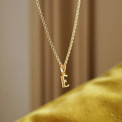 Personalised Initial Pendant Necklace 18ct Gold Plate