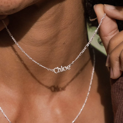 Personalised Name Necklace Sterling Silver