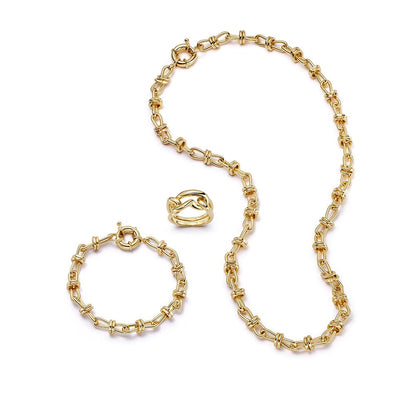 Polly Chunky Knot Look 18ct Gold Plate