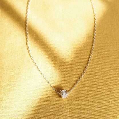 Polly Crystal Bead Necklace Sterling Silver