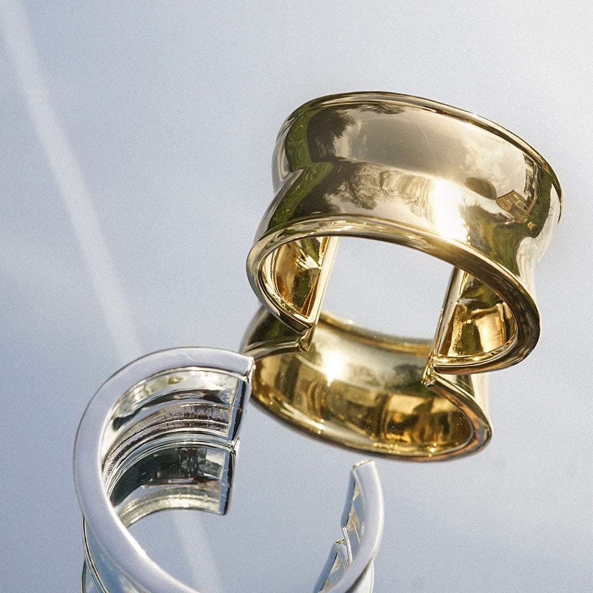 Polly Cuff Bangle 18ct Gold Plate