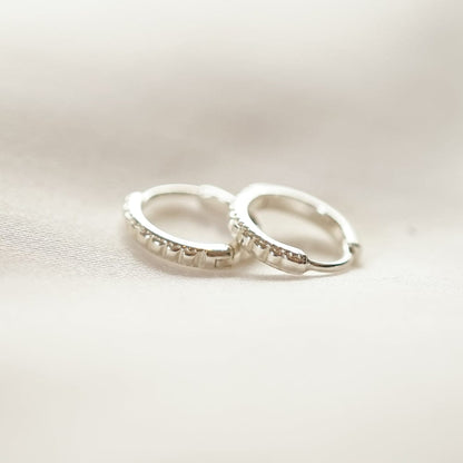 Polly Ridge Huggie Hoop Earrings Sterling Silver