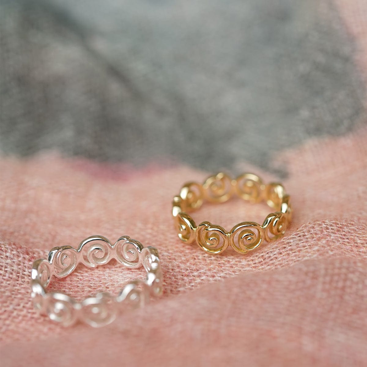 Spiral Band Ring Sterling Silver